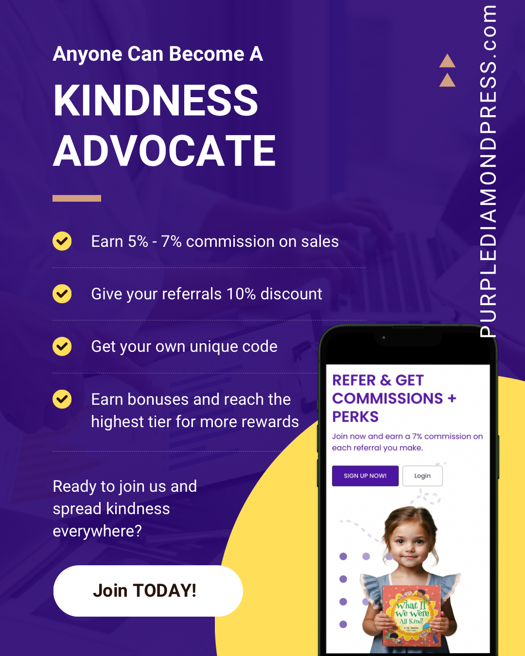 Become a Kindness Ambassador: Earn, Inspire, and Make a Difference! flyer